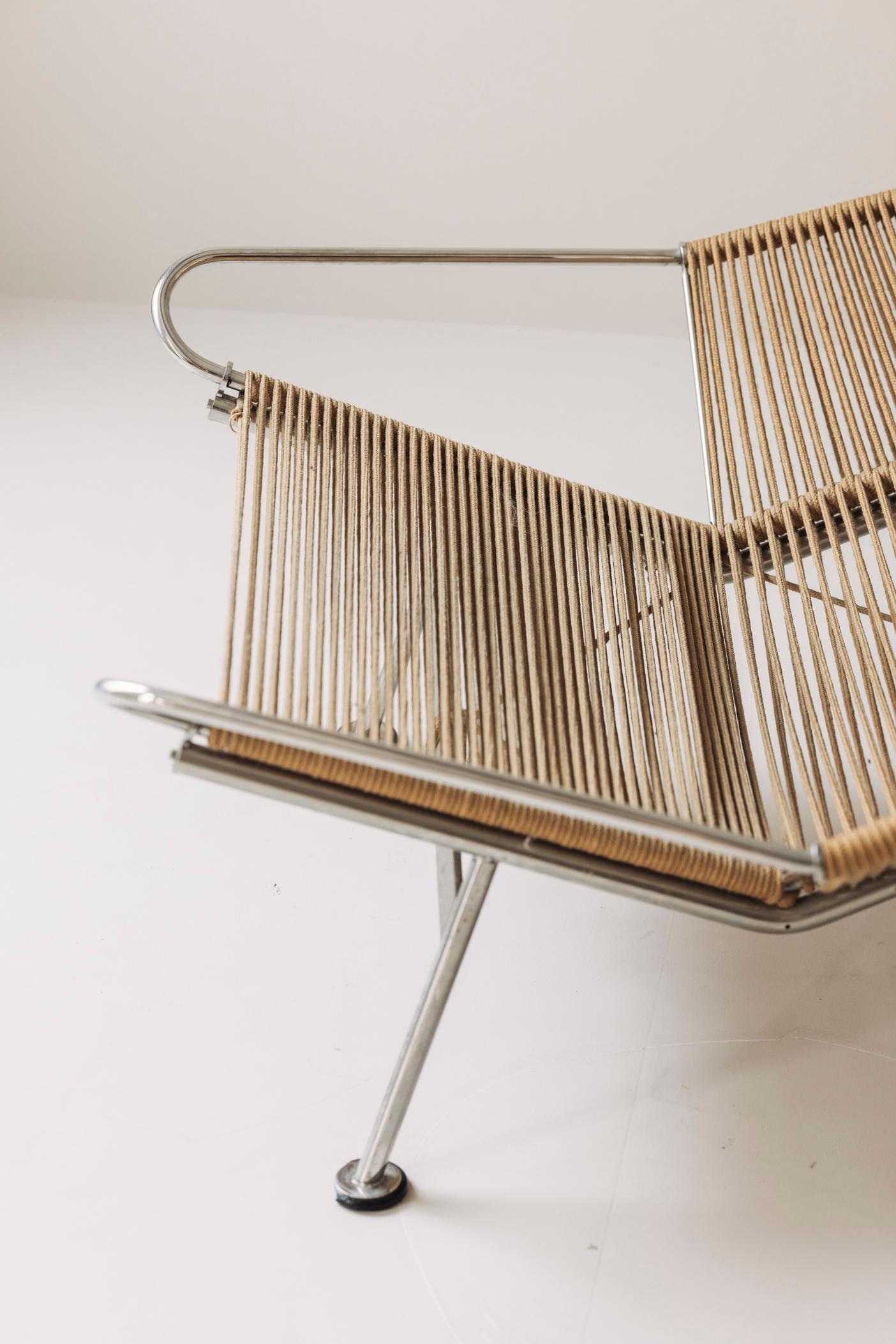 Chaise longue Flag Halyard de Hans Wegner pour PP Møbler, 2002 Bon état - En vente à Antwerp, BE