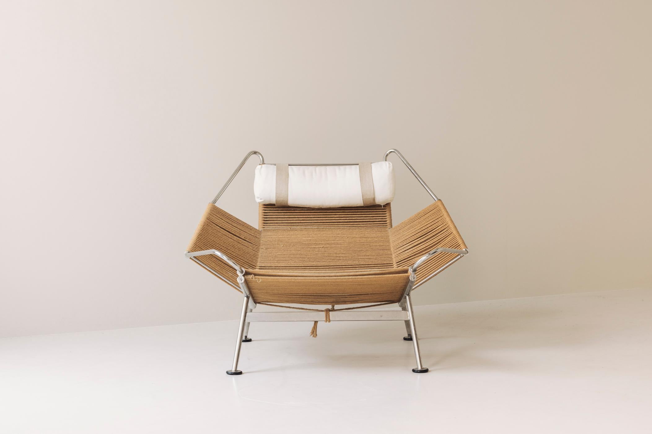 XXIe siècle et contemporain Chaise longue Flag Halyard de Hans Wegner pour PP Møbler, 2002 en vente