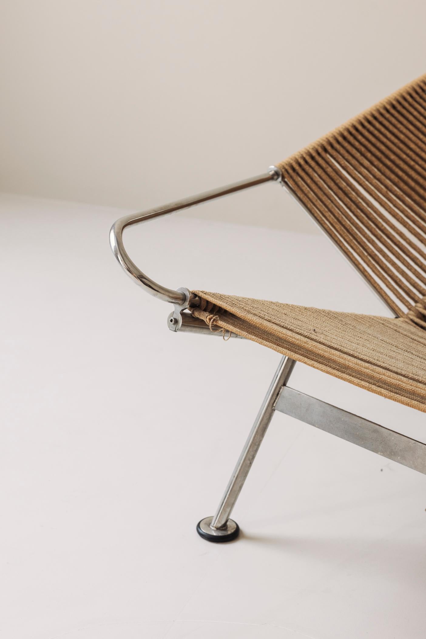 Acier inoxydable Chaise longue Flag Halyard de Hans Wegner pour PP Møbler, 2002 en vente