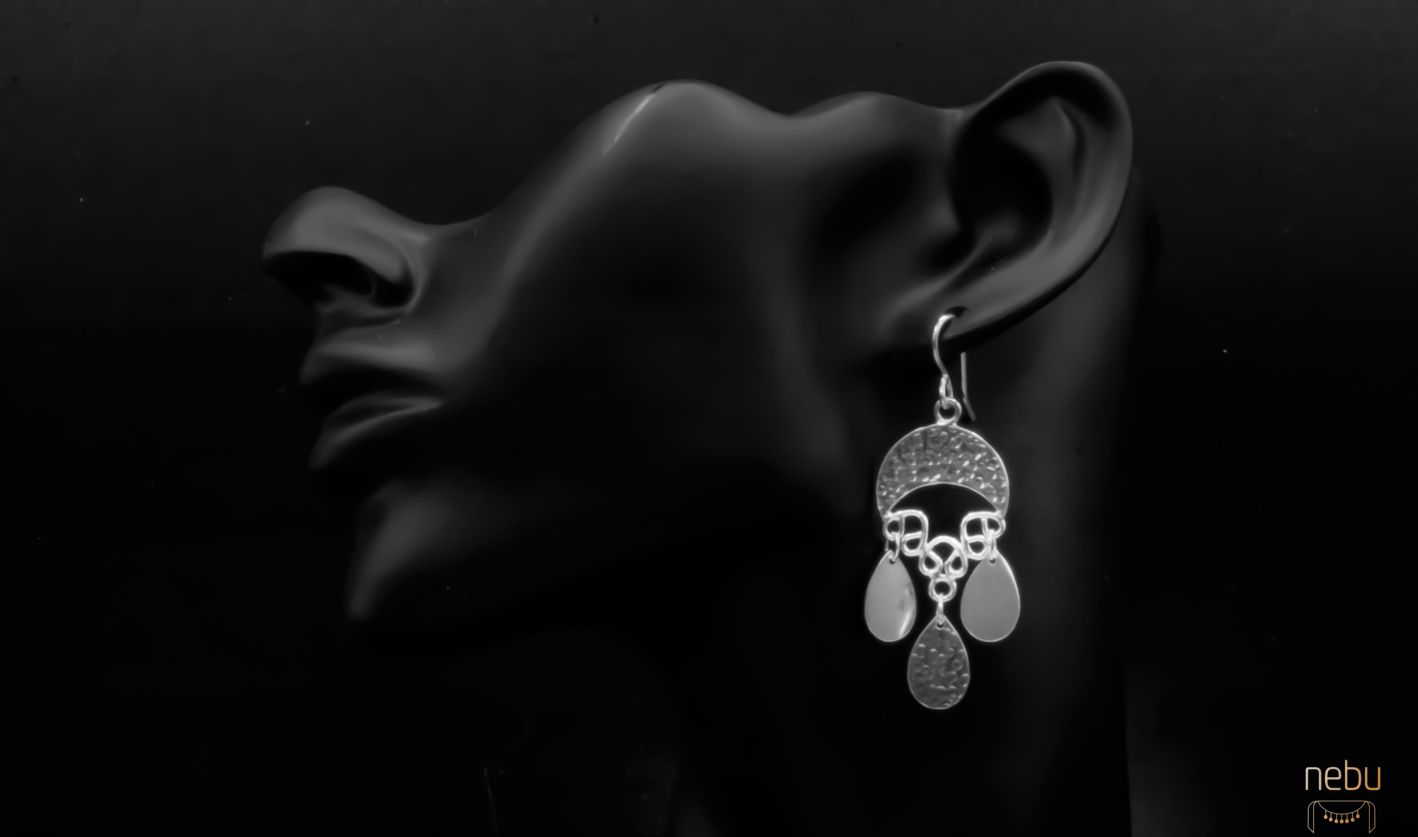 Women's Flag Silver earrings For Sale