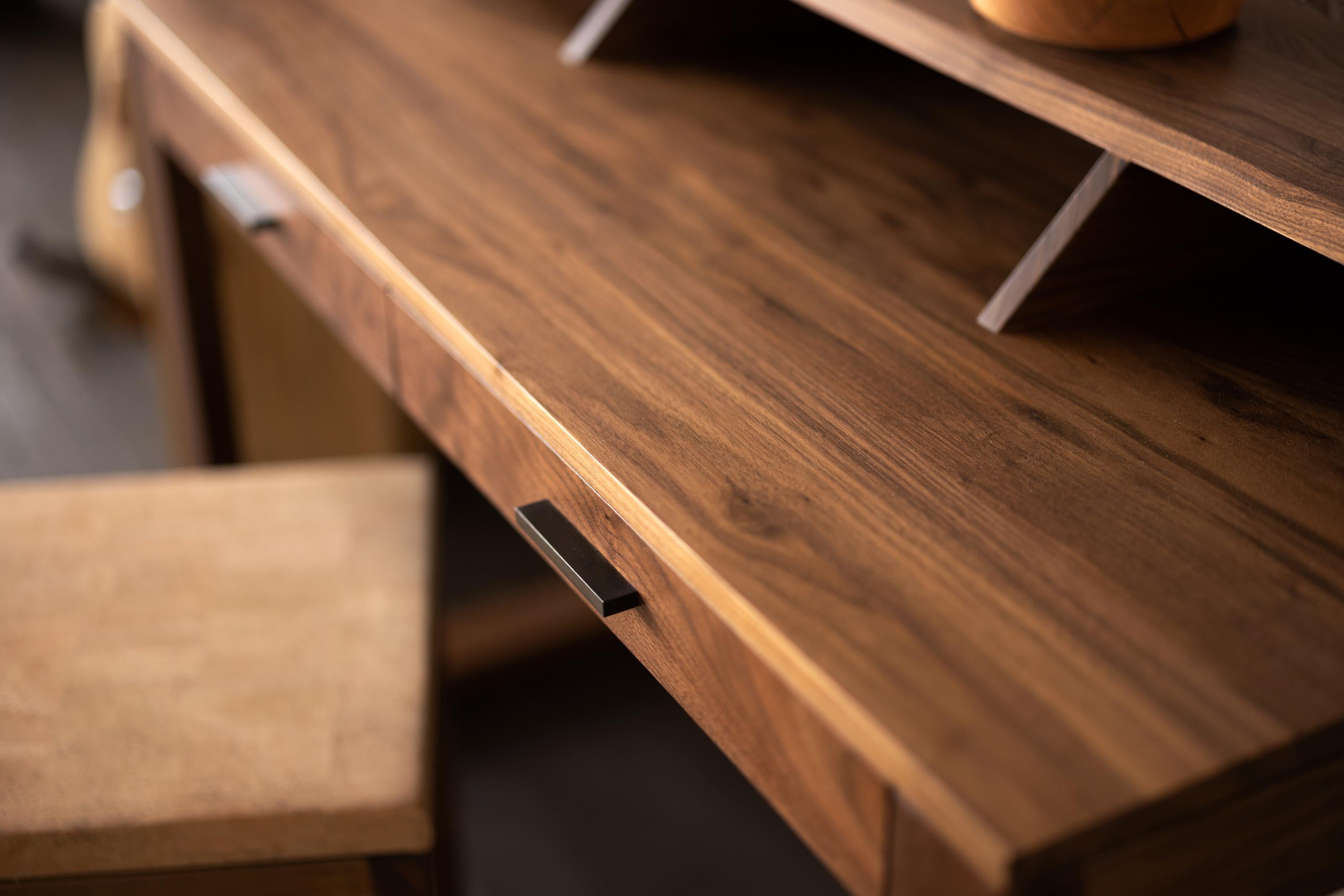 We handcrafted this classic writing desk with walnut hardwood from Birmingham's urban forest. For your home office, computer desk or a place to work from home, comfortable and focused on a novel or a grocery list. The writing desk offers a unique