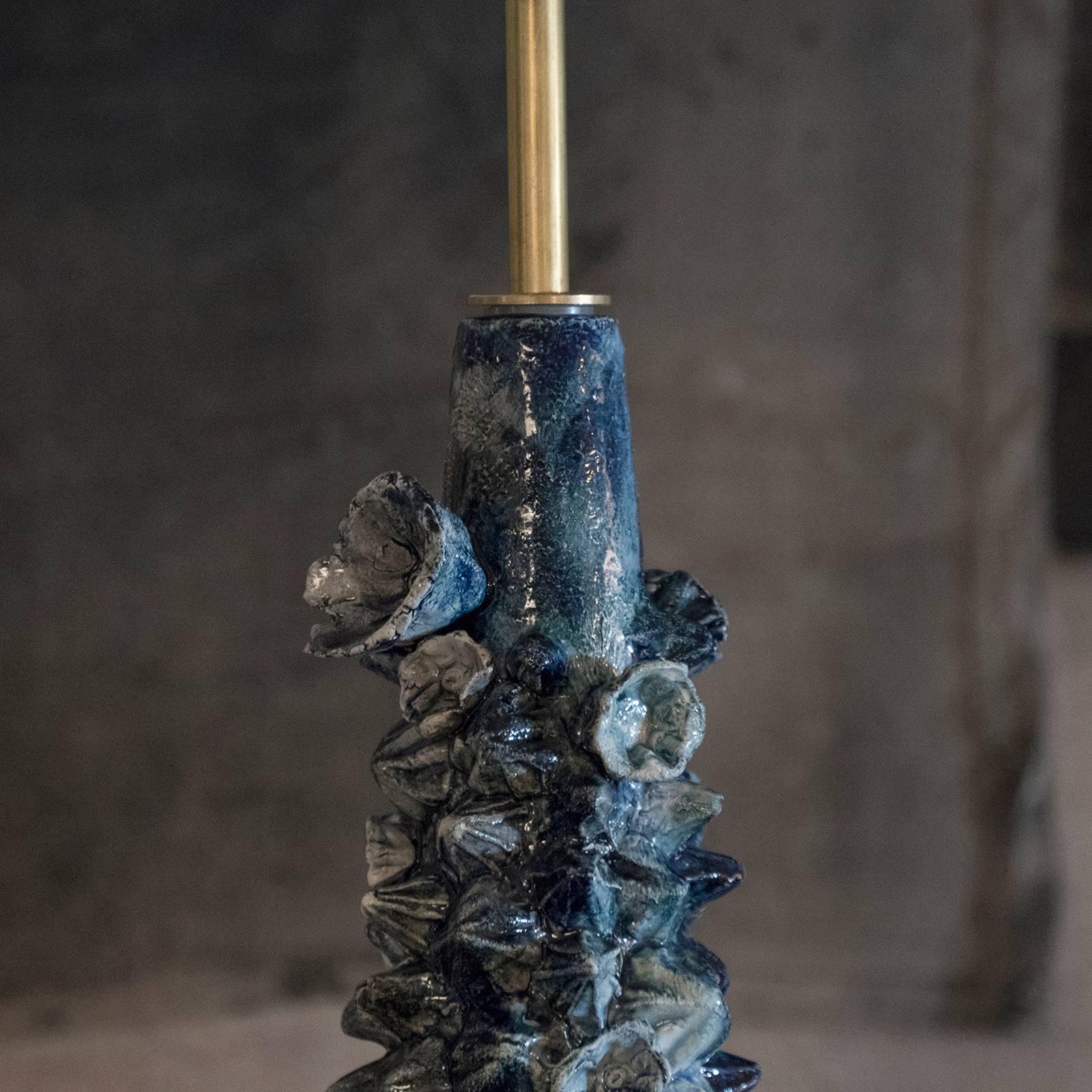 Flair Edition Blue Glazed Ceramic Lamp 2