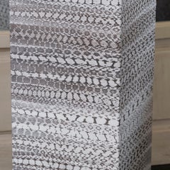 Flair Edition Contemporary Ivory/Brown Snake Skin Pedestal, Italy, 2019