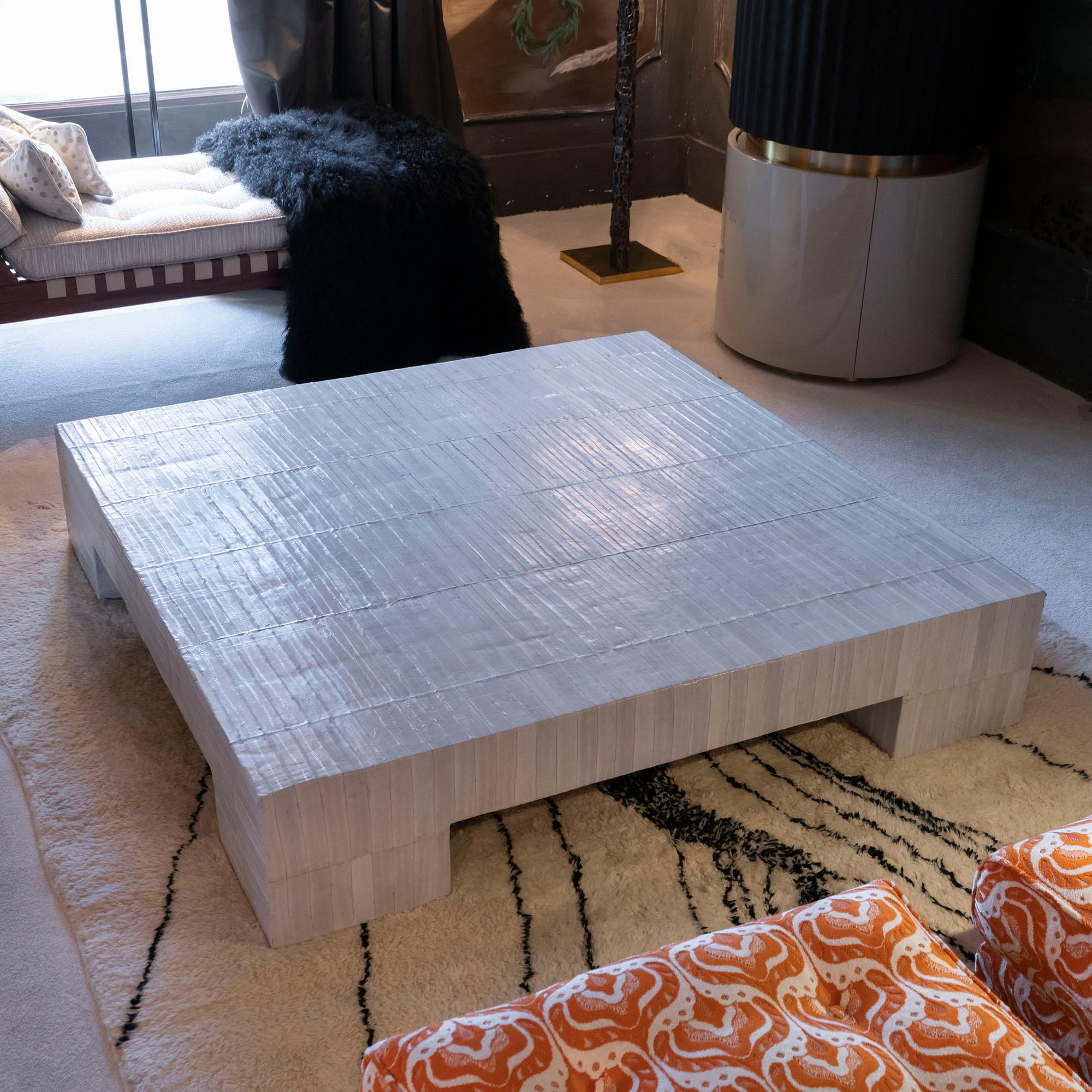 Flair Edition Ivory Eel Skin Coffee Table, Italy, 2020 2