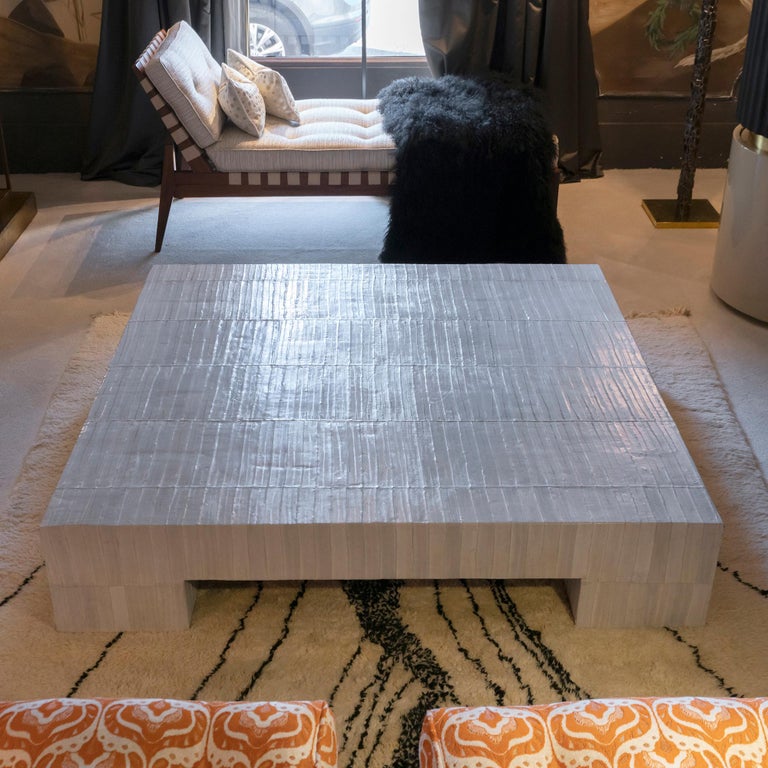 Flair Edition Ivory Eel Skin Coffee Table, Italy, 2020 at 1stDibs