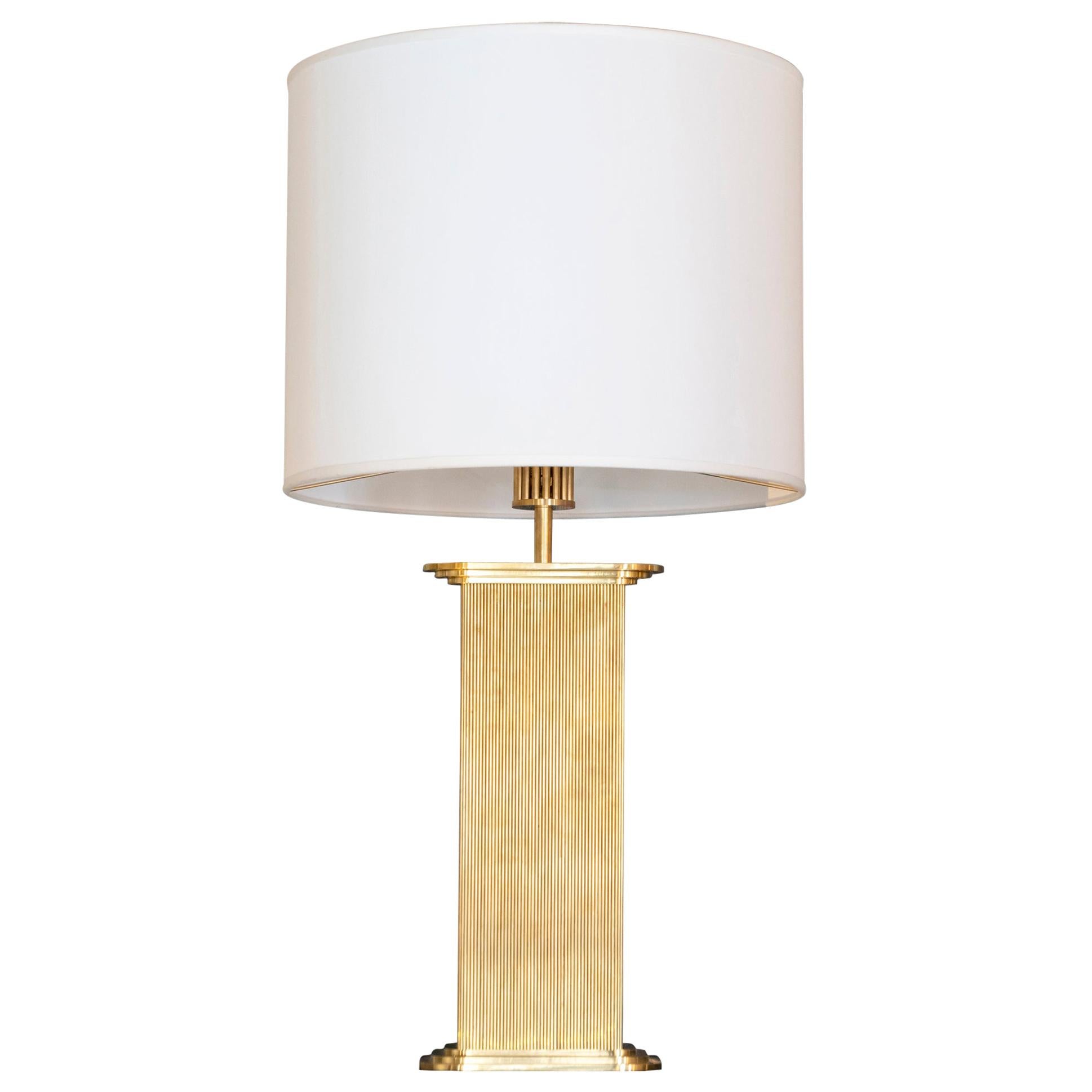 Flair Edition "Wire" Natural Brass Table Lamp, Italy, 2020