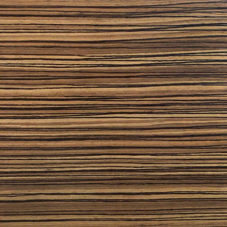 Italian Flair Exclusive Patchwork Zebra Wood Screen For Sale