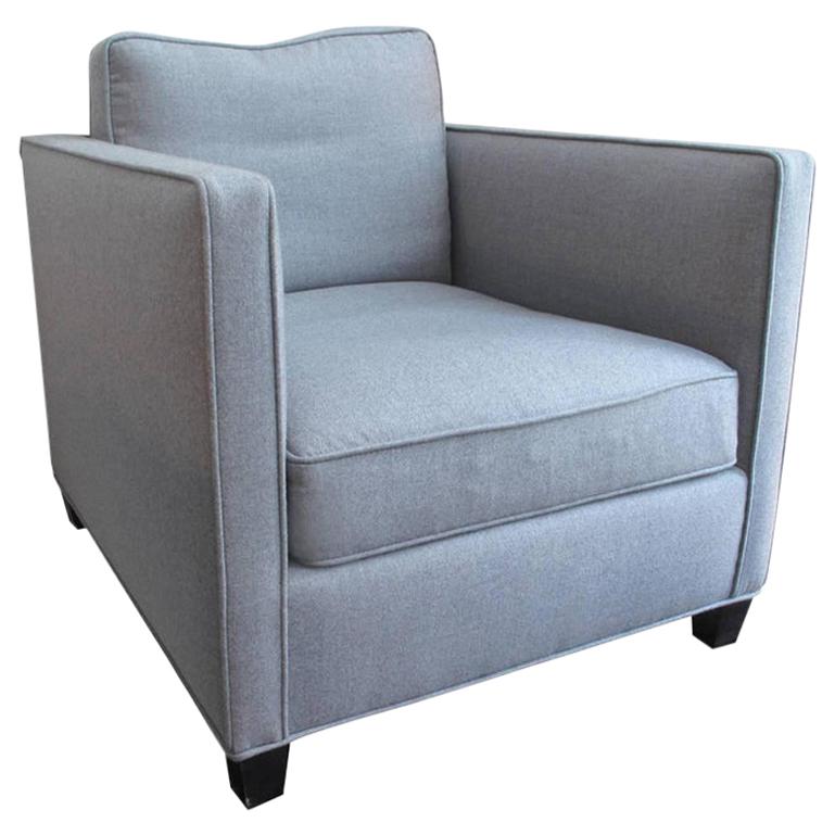 Flair Home Collection Custom Roma Chair in Grey Flannel For Sale