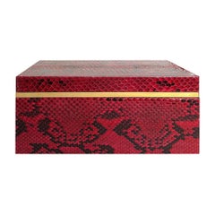 Flair Home Collection Small Red Python Box