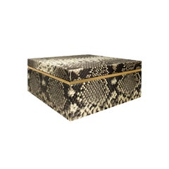 Flair Home Collection Square Natural Python Box