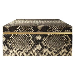 Flair Home Collection Square Natural Python Box