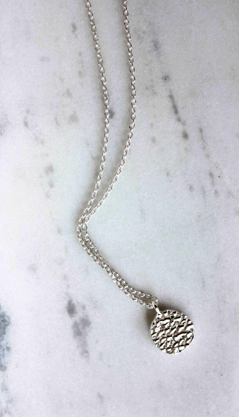 Metal Flakes Necklace Silver