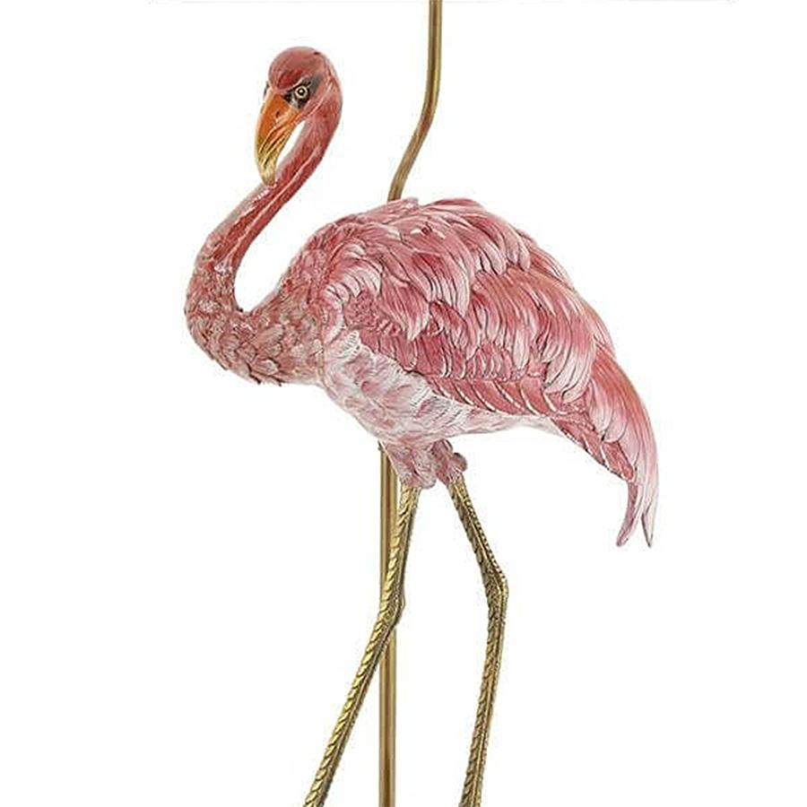 flamingo lamp with feathers