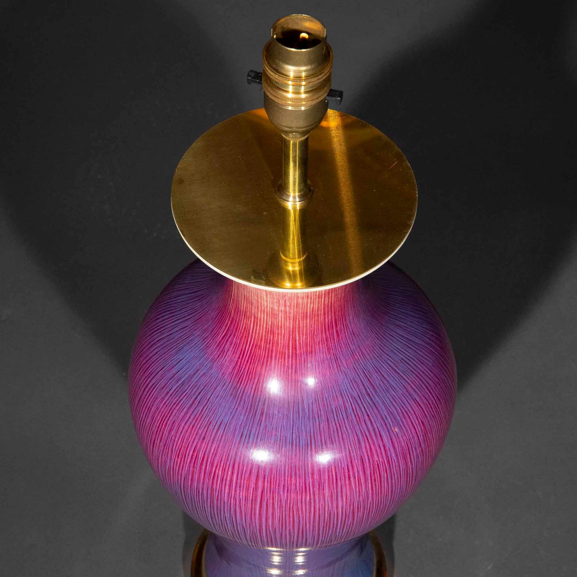 Qing Flambé Table Lamp For Sale