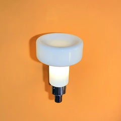 Flambeau light in White opaline murano glass, Circa 1970