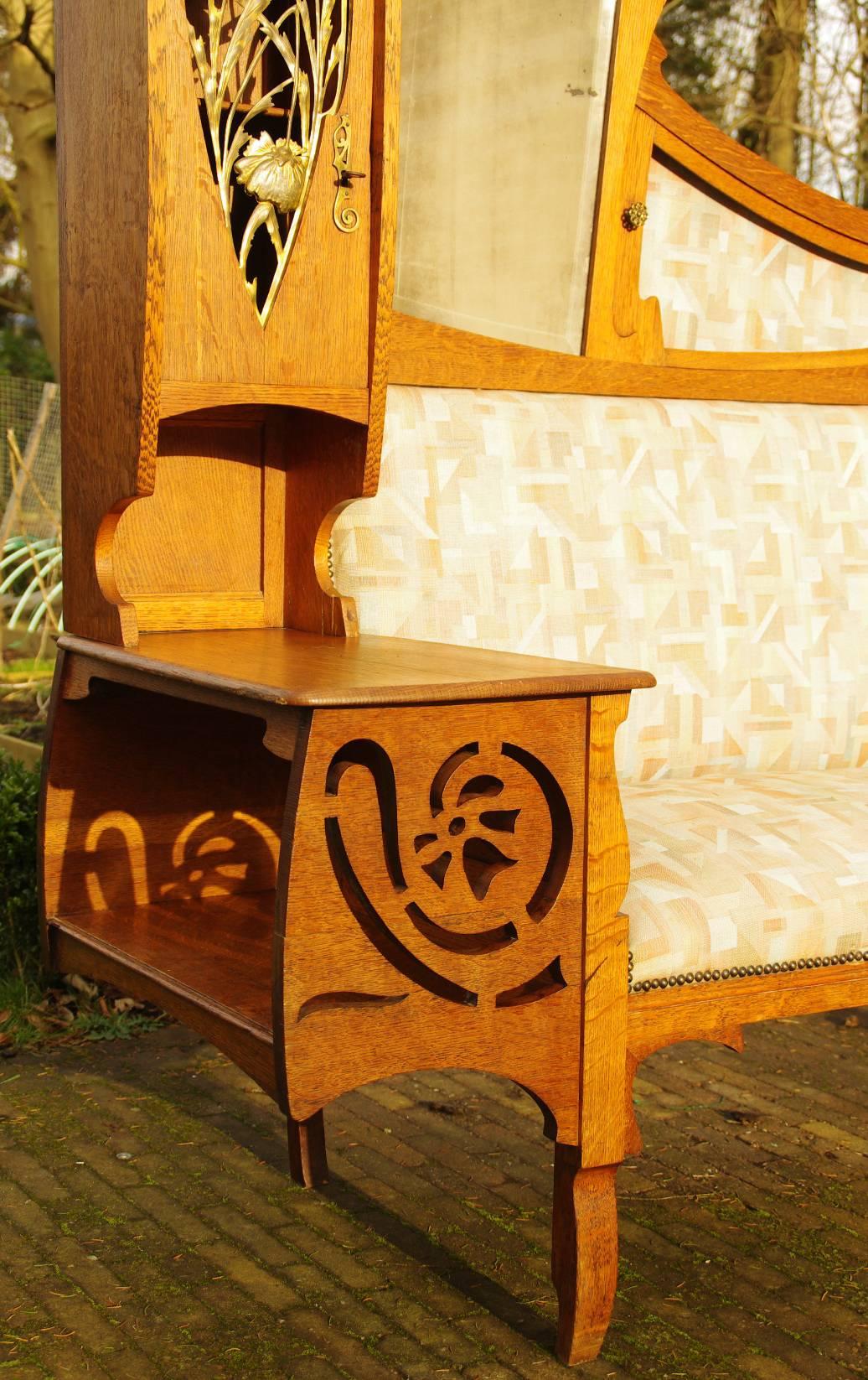 Flamboyant Art Nouveau Sofa, Ecole de Nancy, France, 1910 at 1stDibs