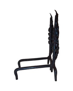 Flame Andirons In Metal Handcrafted In India By Stephanie Odegard