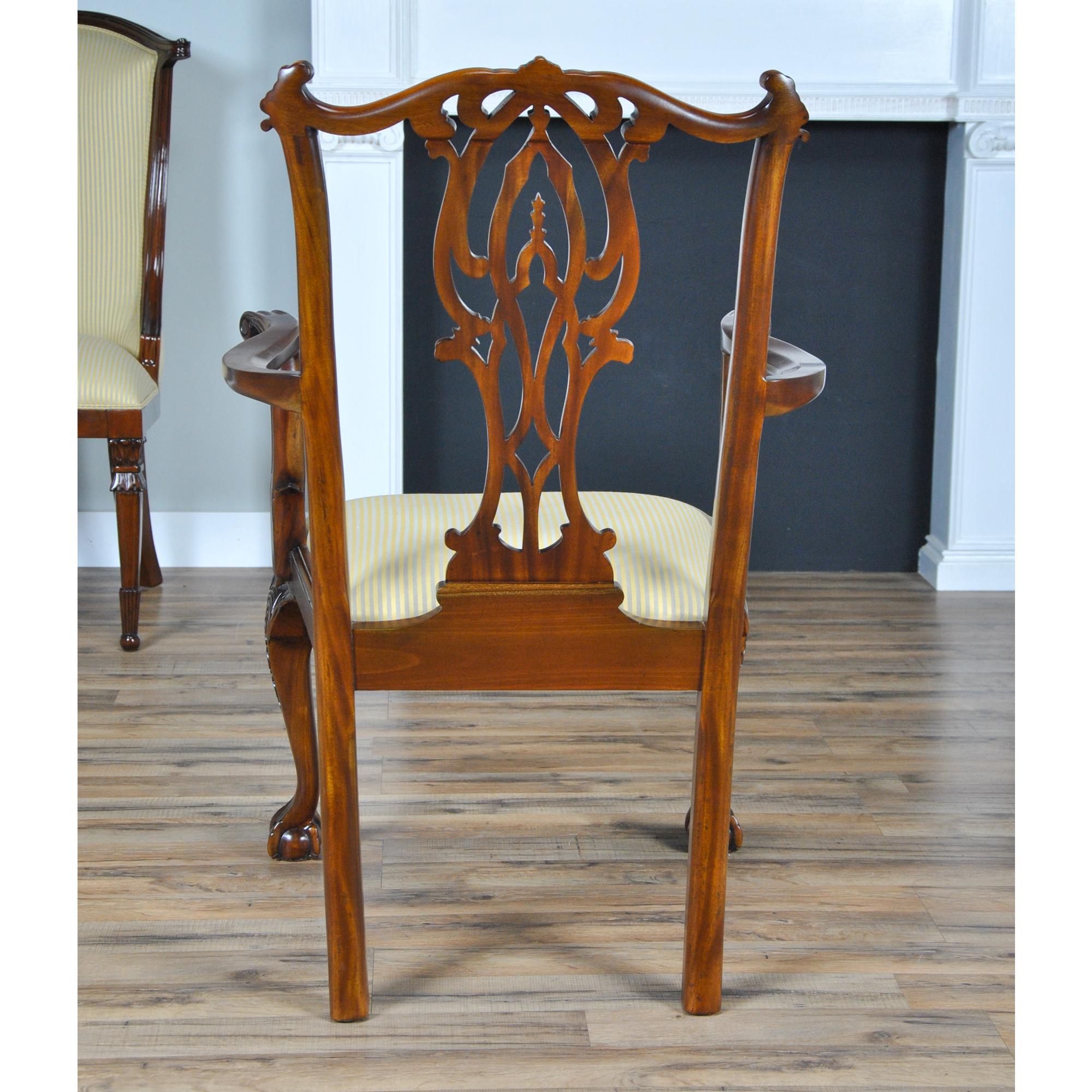 Flame Back Chippendale Chairs, Set of 10 For Sale 4