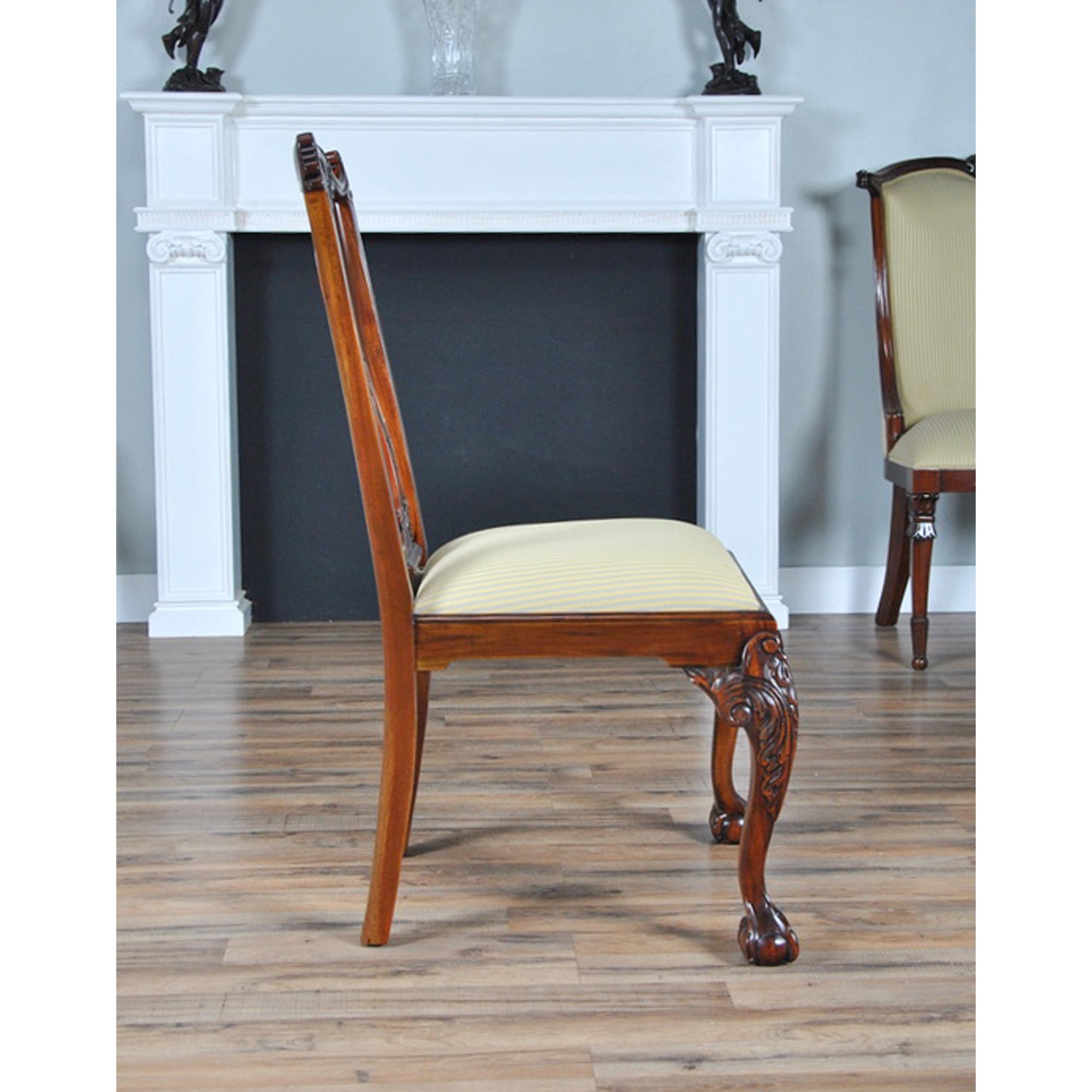 Flame Back Chippendale Chairs, Set of 10 For Sale 11