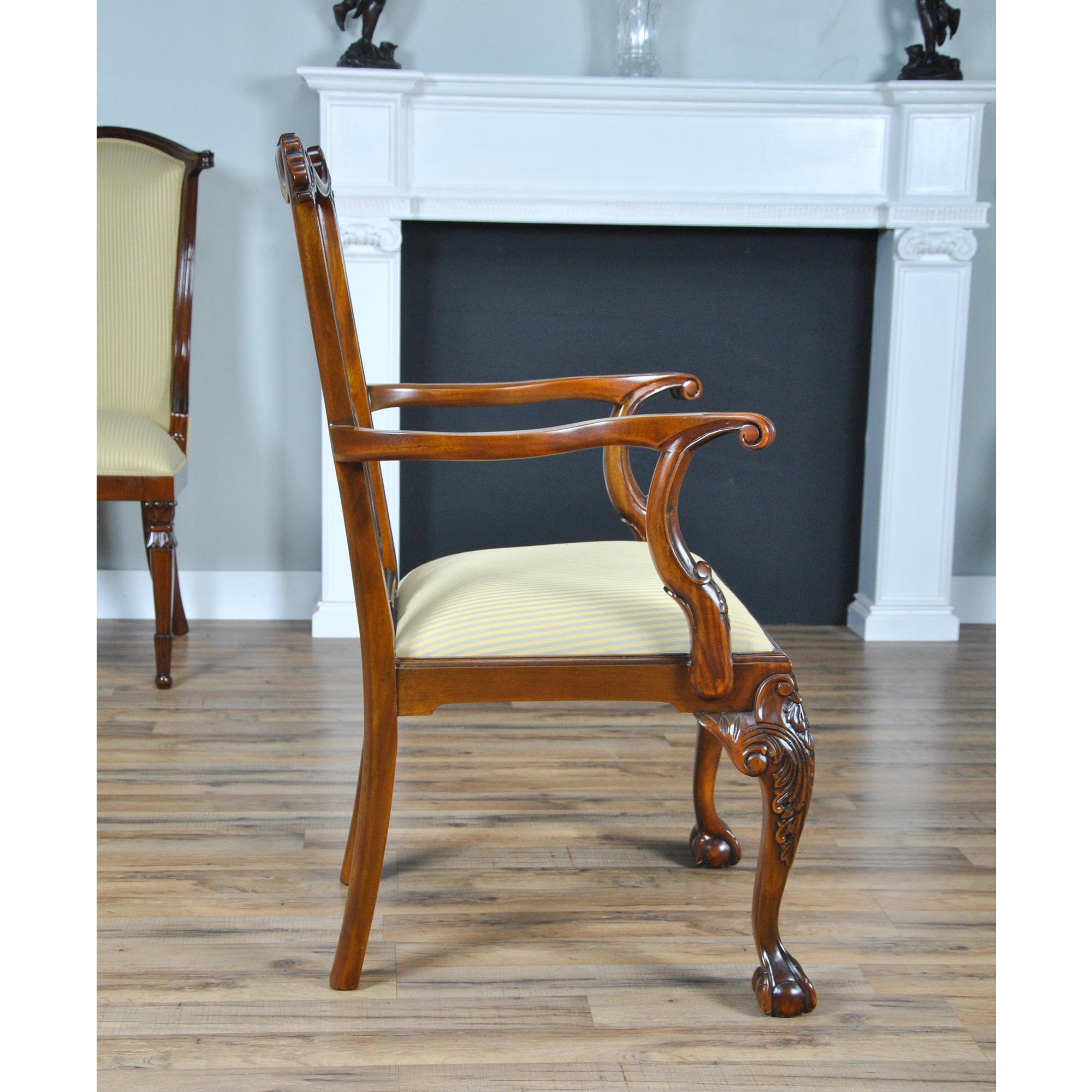 Flame Back Chippendale Chairs, Set of 10 For Sale 2
