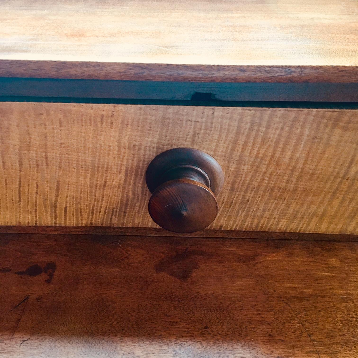 19th Century Flame Birch or Tiger Maple Chest of Drawers