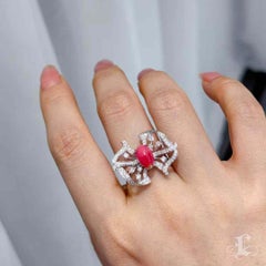 【Conchéa】Flame Bloom Convertible Conch Pearl Ring-Pendant — 2.42ct