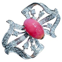 【Conchéa】Flame Bloom Convertible Conch Pearl Ring-Pendant — 2.42ct
