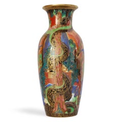 Flame Fairyland Lustre Vase: Tree Serpent