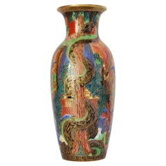 Flame Fairyland Lustre Vase: Tree Serpent