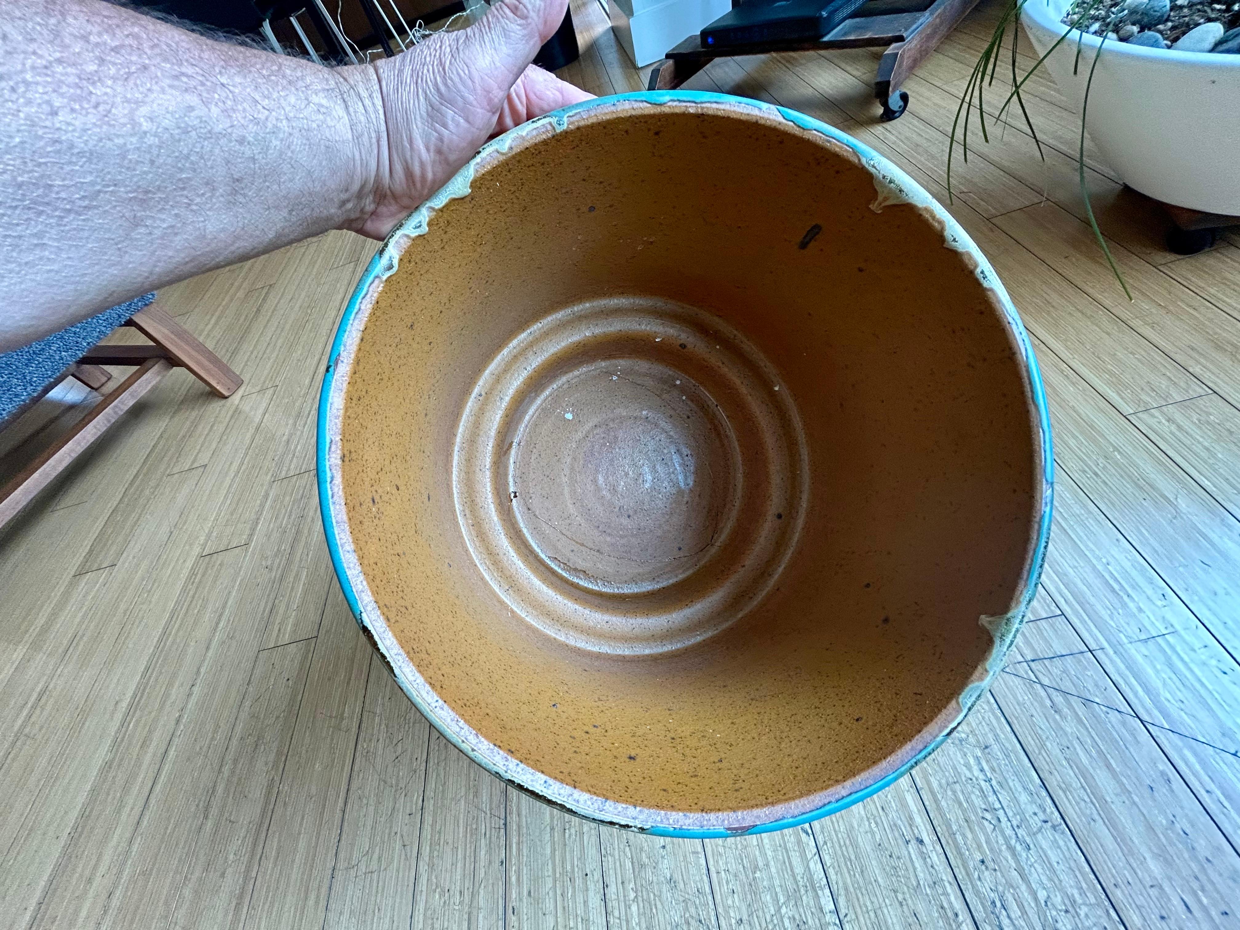 Stoneware 'Flame' Glaze Planter David Cressey For Sale 3