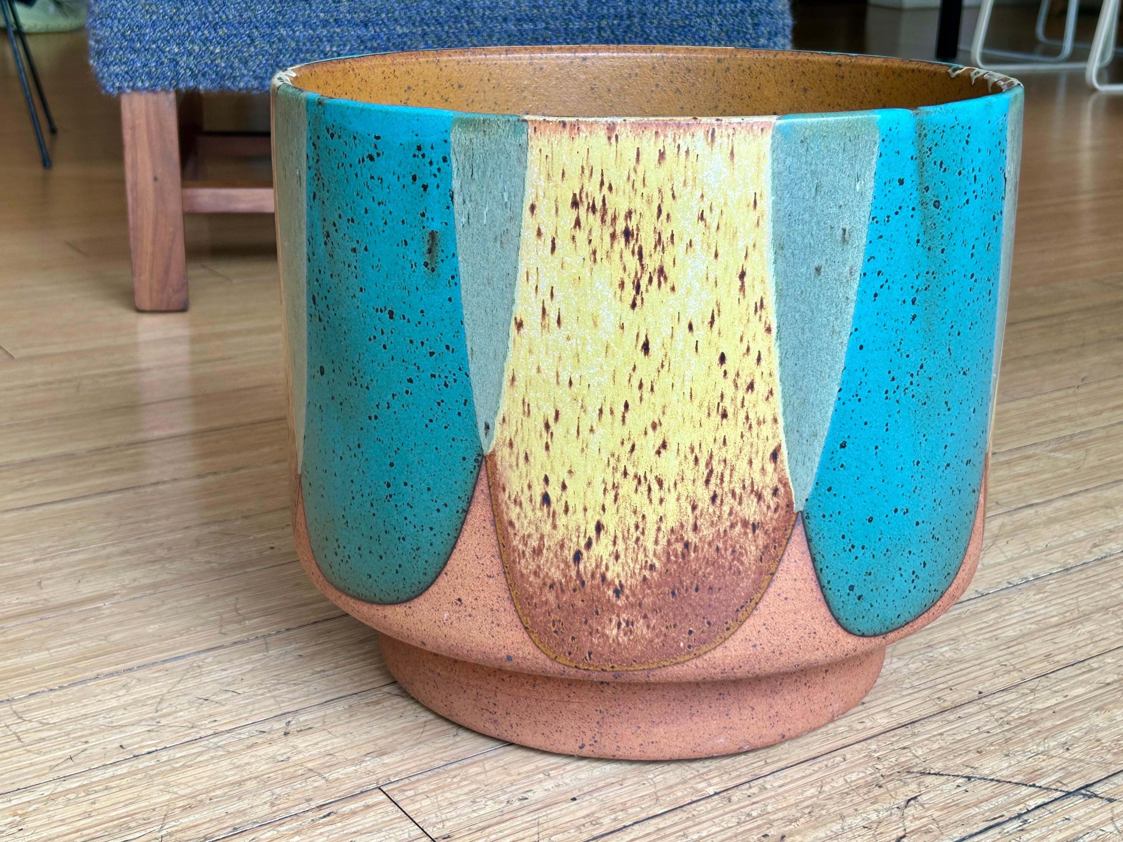 American Stoneware 'Flame' Glaze Planter David Cressey