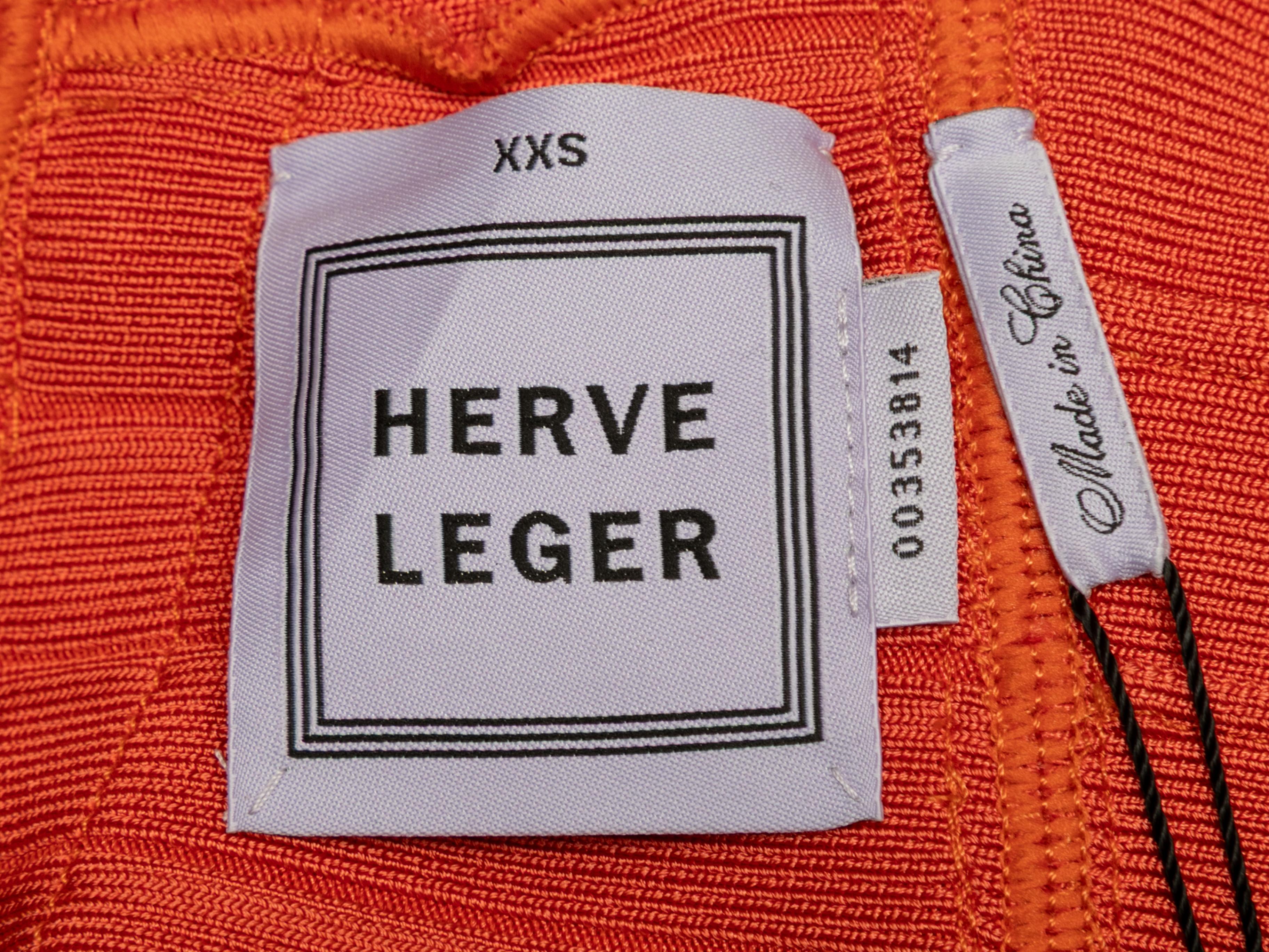 De las mujeres Flame Herve Leger Beatriz Fit & Flare Bandage Dress Talla US XXS en venta