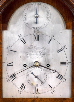 Flame Mahogany 18th Century Georgian Bracket Clock by T Coxworthy