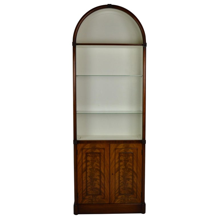 Flame Mahogany Arch Top / Bookshelf at 1stDibs