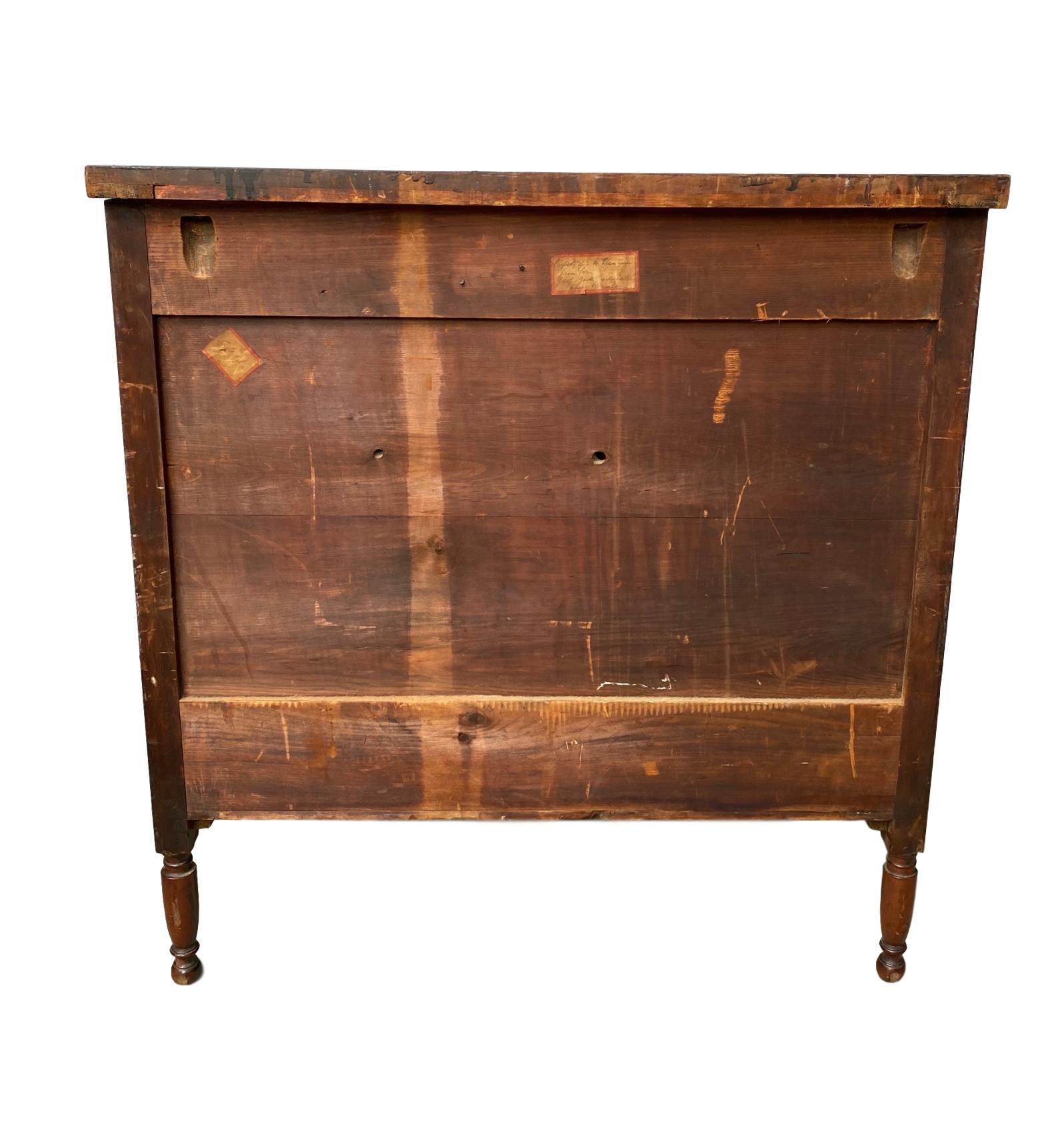 Flame Mahogany Bow-Front Chest-of-Drawers/Dresser, Scottish, circa 1860 In Good Condition In Banner Elk, NC
