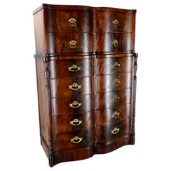 Flame Mahogany Chest on Chest