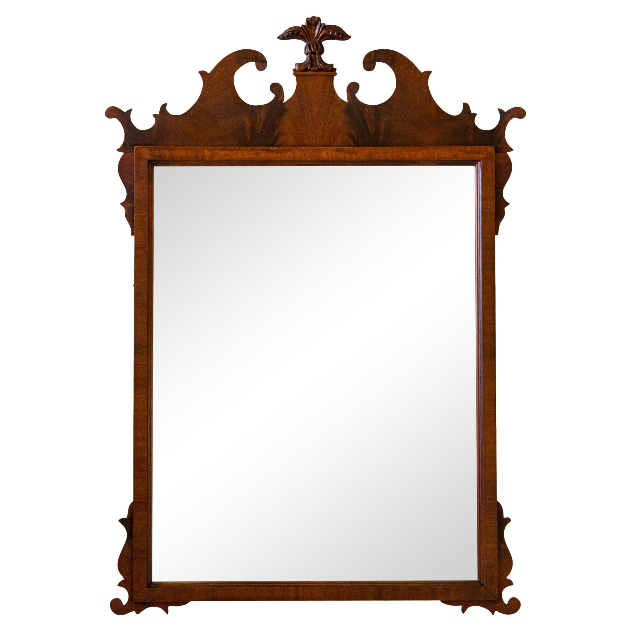 Flame Mahogany Chippendale Prince of Wales Mirror