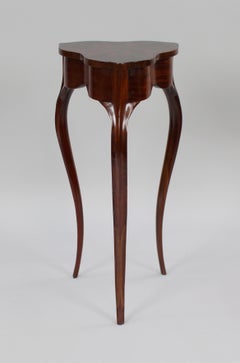 Flame Mahogany Clover Leaf Shaped Lidded Occasional Table