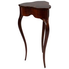 Flame Mahogany Clover Leaf Shaped Lidded Occasional Table