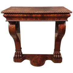 Antique Flame Mahogany Console Table