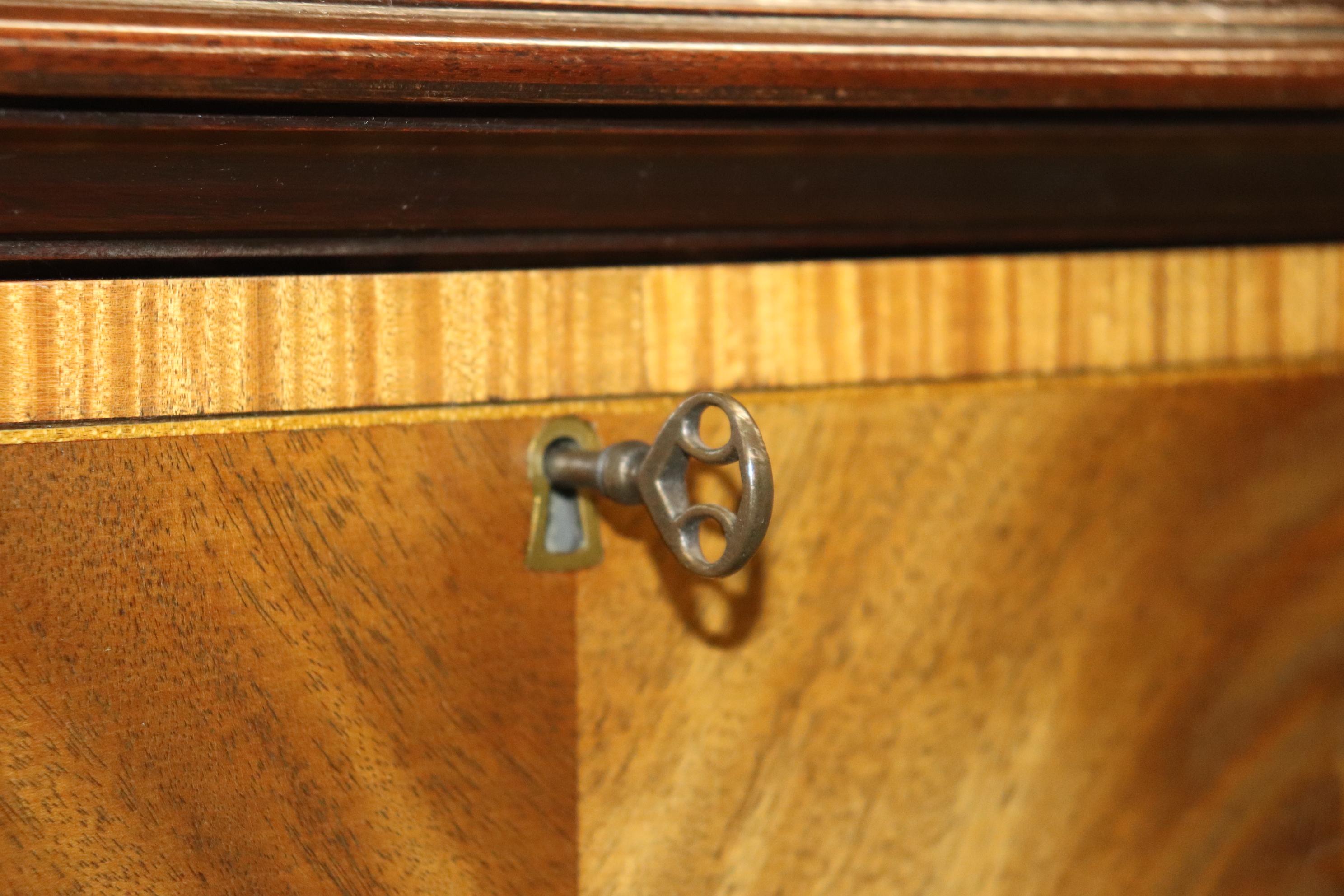 Late 20th Century Flame Mahogany Councill Craftsman Chippendale Style Sideboard Buffet