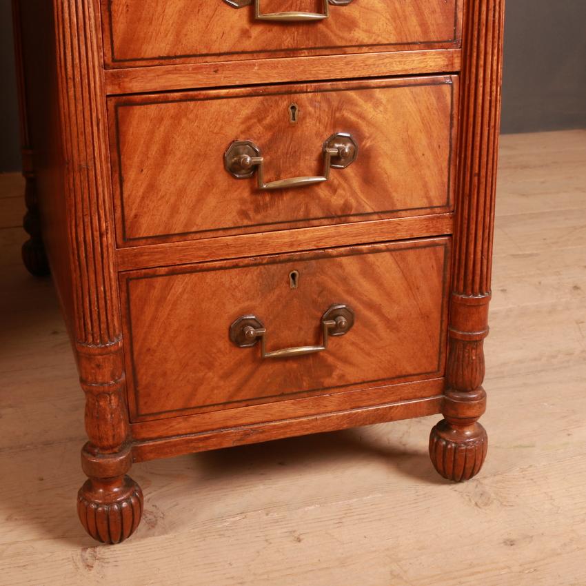 Polished Flame Mahogany Desk