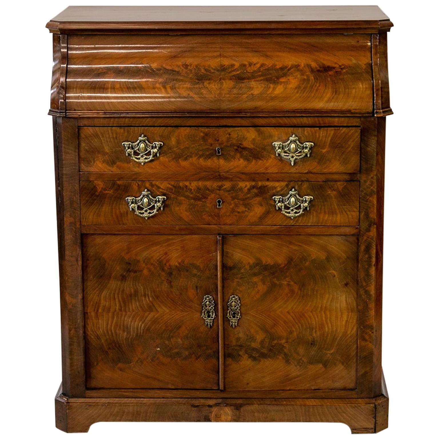 Flame Mahogany European Lift Top Washstand For Sale