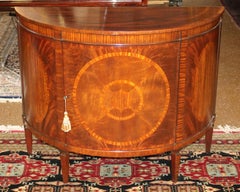 Flame Mahogany Historic Charleston Collection Demilune Chest Server Buffet  Dime