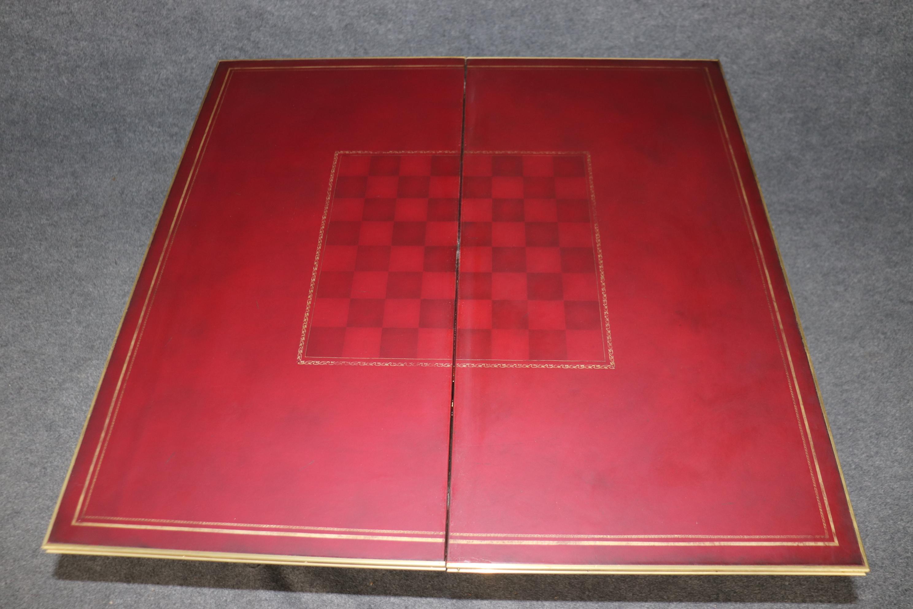 French Flame Mahogany Louis XVI Bronze Mounted Style Flip Top Game Chess Table For Sale