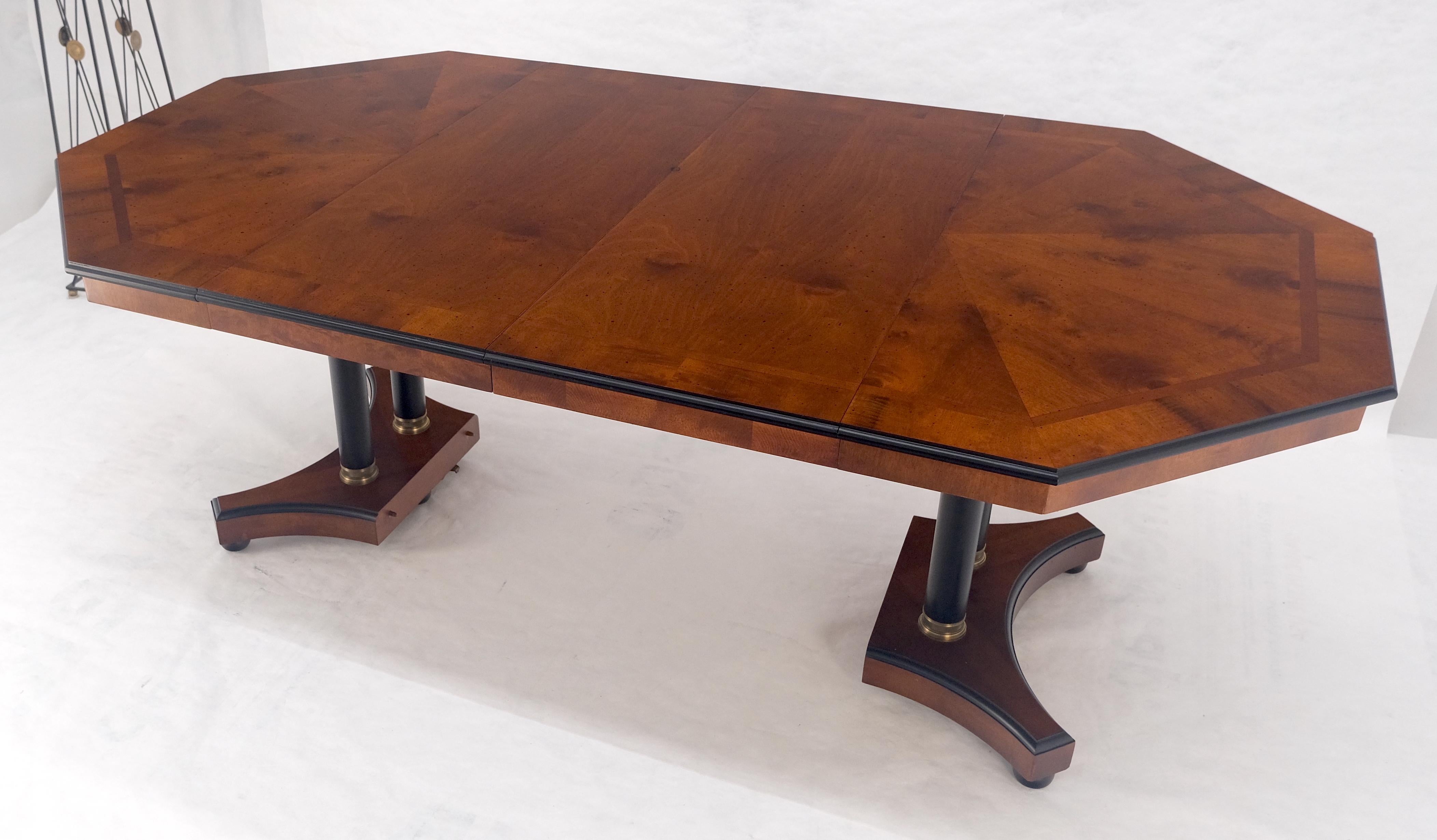 Lacquered Flame Mahogany Octagon Shape Two 18