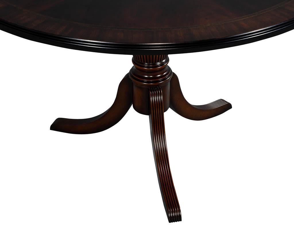 American Flame Mahogany Round Duncan Phyfe Table