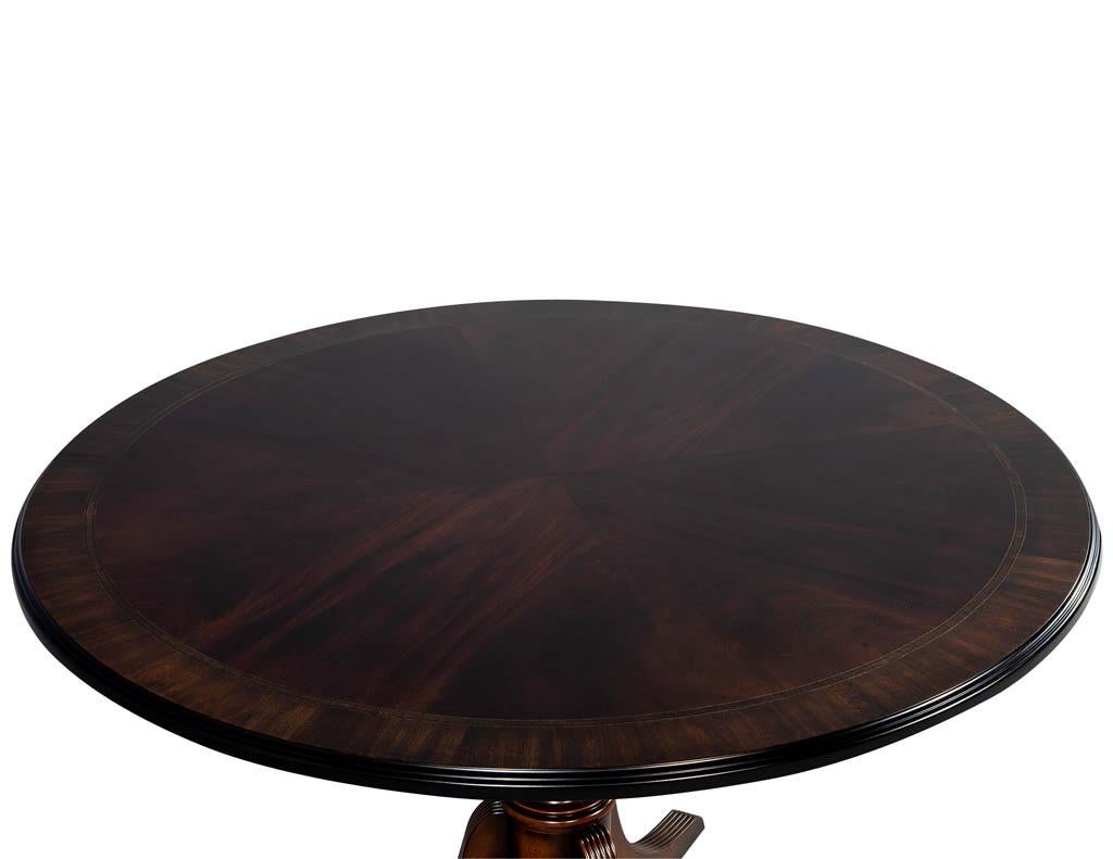 Mid-20th Century Flame Mahogany Round Duncan Phyfe Table