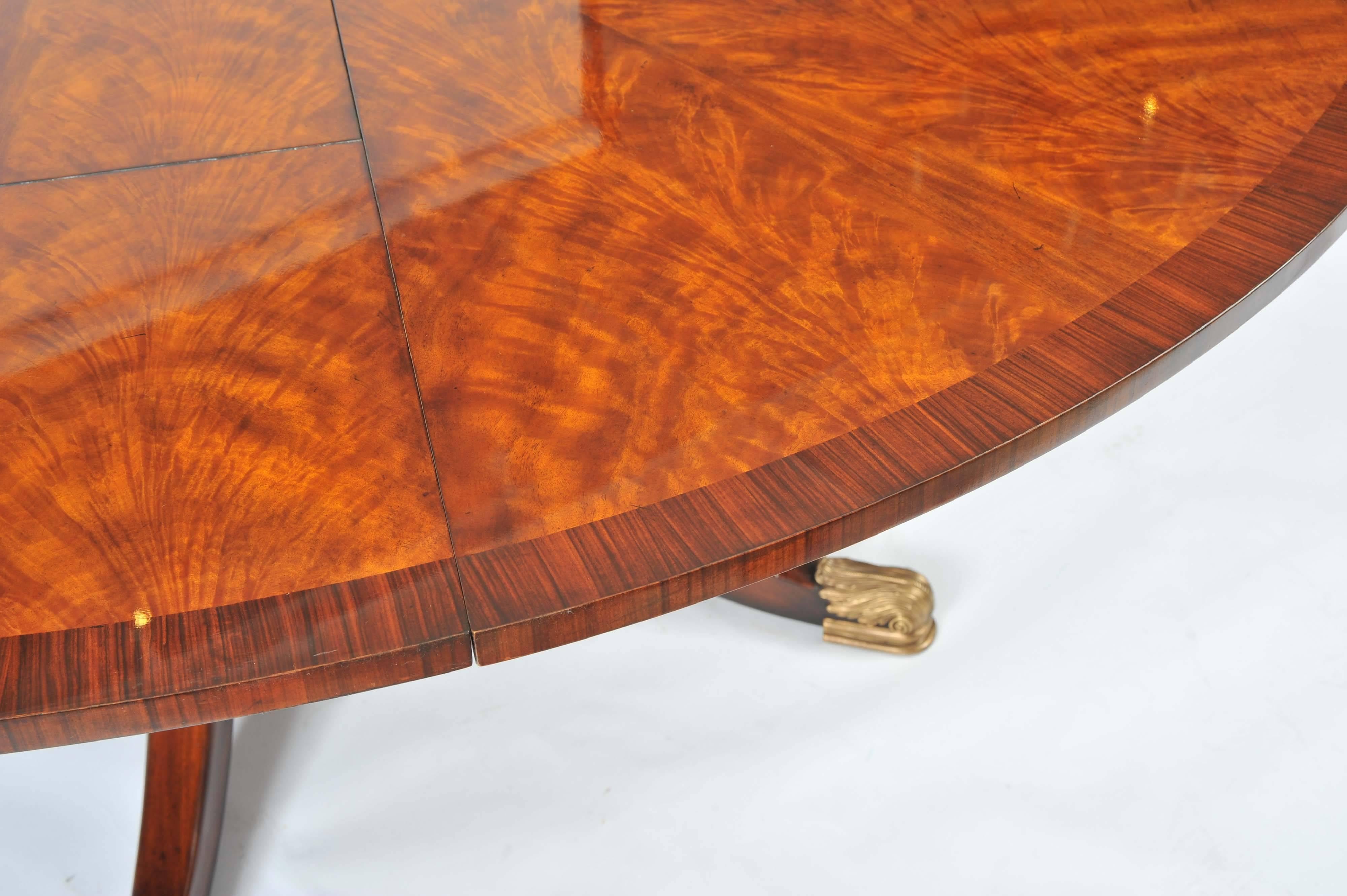 Unknown Flame Mahogany Segmented Circular Extending Table