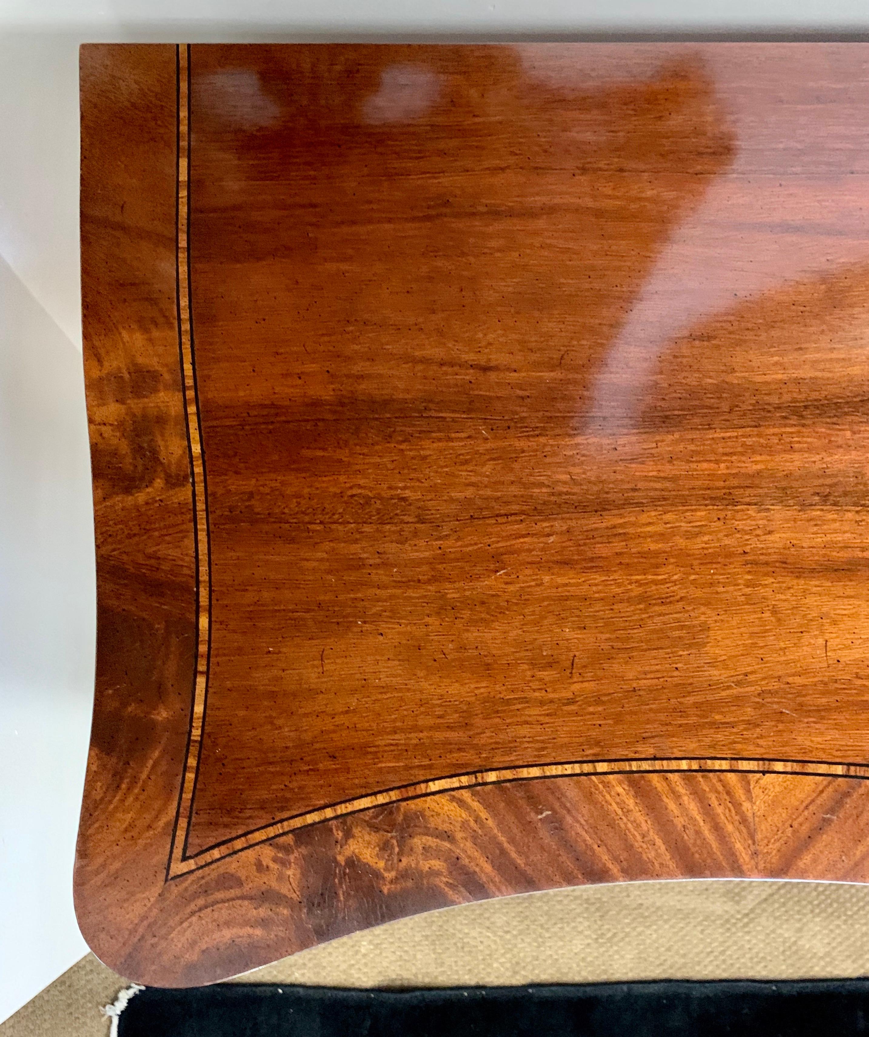 Flame Mahogany Sideboard Credenza Buffet with Inlay New York Made 1